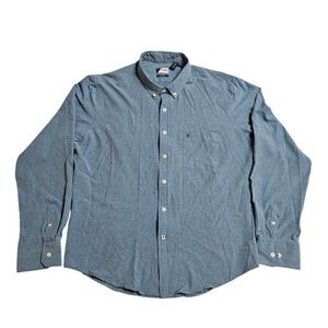IZOD Performx 4-Way Stretch Button Down‎ Shirt Long Sleeve Blue XL